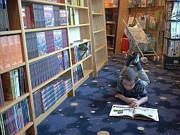 [Joshua reads a book]