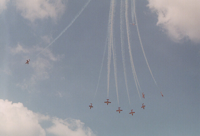 [Canadian Snowbirds performing at Warner Robins AFB - April 2001]